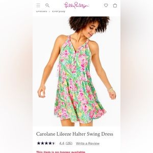 Lilly Pulitzer Carolane Dress Pear Necessities BNWT Size L